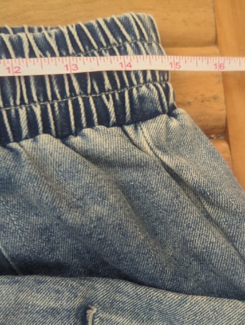 Blue Velvet Light Blue Denim Elastic-Waist Wide Legged Jeans - Picture 6 of 6